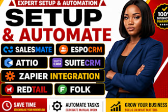 setup automate salesmate espocrm attio suitecrm zapier integration redtail folk