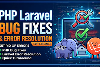 quickly fix php laravel bugs and errors in your laravel web application
