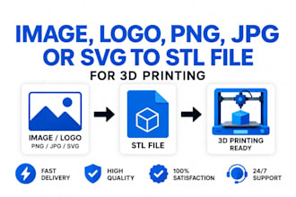 convert image, logo, png, jpg or svg to stl file for 3d printing