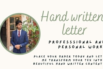 write beautiful handwritten letter