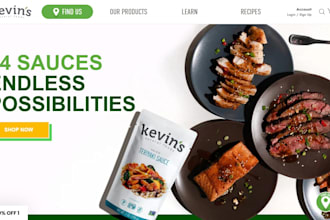 build meal prep website diet plan meal recipe shopify store subscription website