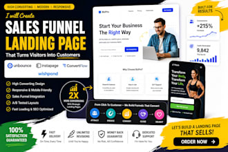 create unbounce instapage convertflow wishpond sales funnel landing page design