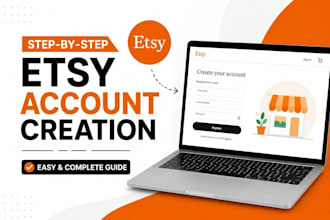 create and setup a professional etsy shop and seller account
