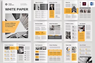 write, edit and design professional white papers for business and startups