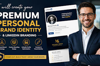 create your premium personal brand identity and linkedin branding