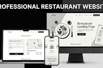design a modern website for your restaurant or cafe