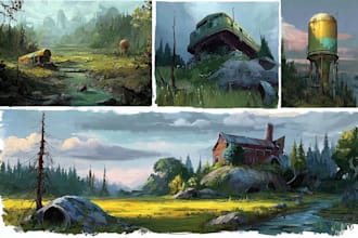 do the landscape illustration or concept art for you