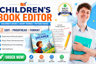 edit, proofread, format short stories, kids story books, children book editor