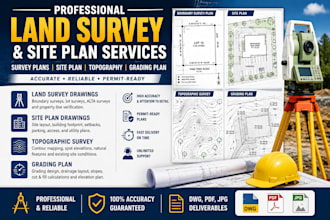 land survey draw survey plans site plan topography land surveyor grading plan