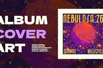 design a professional music cover artwork