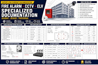 fire alarm cause and effect matrix, zone chart, cctv storage calculation