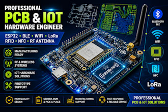 design pcb, bluetooth ble, esp32 iot, rf antenna, wifi rfid nfc lora pcb