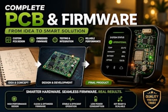 design professional pcb and firmware for esp32, stm32, and nrf52