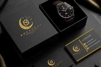 design a luxury and modern watch brand logo