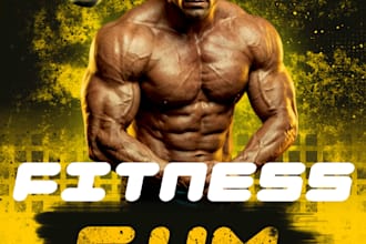 design a professional gym and fitness flyer or poster