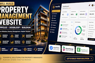 build property management website or appfolio doorloop buildium tenant portal