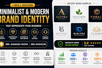 design a minimalist logo modern business and professional brand identity