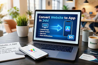 convert website to android app or web to app within 24 hours
