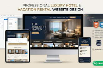 design hotels vacation rentals wix website with frontend and backend design