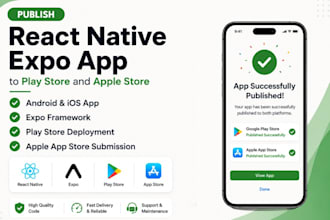 publish your react native expo app to play store and app store