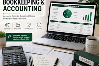 do bookkeeping, accounting and tally excel record keeping