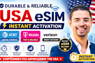 provide durable and reliable USA esim, att, tmobile with instant activation