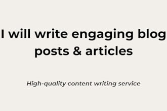 write engaging blog posts and articles for your website