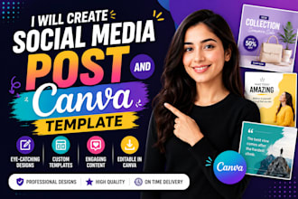 create social media post and canva templetes