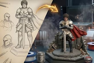 3d print and hand paint miniatures figurines and action figures resin printing