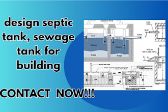 design septic tank, sewage tank for building