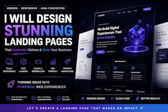 create a stunning landing page for your startup or business