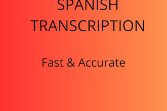 professionaly transcribe audio or video to text in spanish