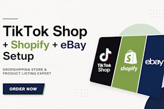 setup tiktok shop shopify dropshipping store ebay store shopify website amazon