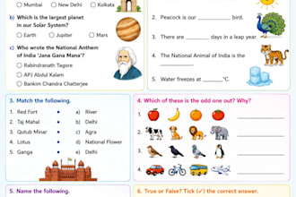 design creative educational worksheets and workbooks for kids