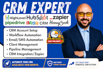 hubspot gohighlevel automation zoho crm pipedrive monday com zapier integration