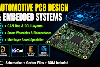 do professional automotive pcb layout and embedded systems circuit design
