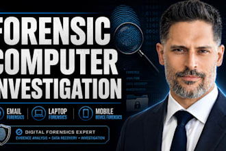 do forensic computer investigation for laptop, email, mobile device with report
