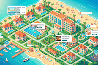 create interactive resort map, hotel map, vacation rental map, and clickable map