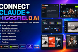 connect claude with higgsfield ai for ugc video social media graphics and canva