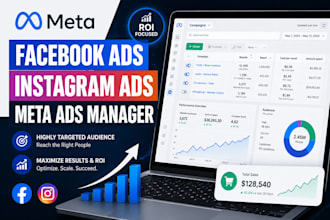 setup and manage shopify facebook ads campaign, instagram as meta ads manger