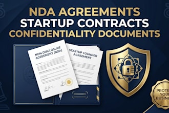 drafts nda agreements, startup contracts, and confidentiality documents