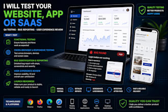 professionally test your website, web app, saas or software