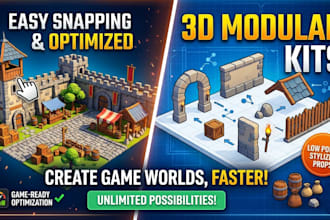 create optimized 3d modular kits and props for game engines