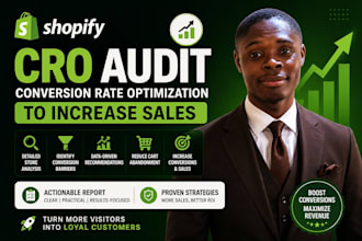 do a shopify cro conversion rate optimization audit to increase sales