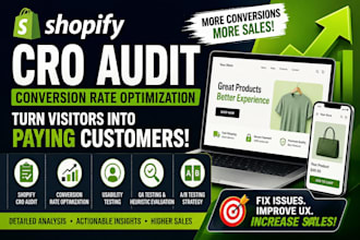 do shopify cro audit, b2b cro, and usability testing for higher sales