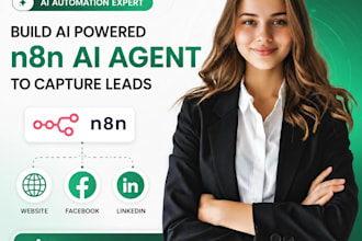build n8n ai agent to capture leads for website, facebook and linkedin