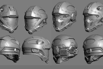 design custom 3d print and paint 3d mask 3d helmet cosplay armour halloween mask