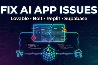 fix lovable, bolt, replit and supabase app issues