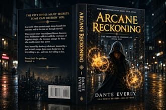 design a fantasy book cover or urban fantasy litrpg kdp cover