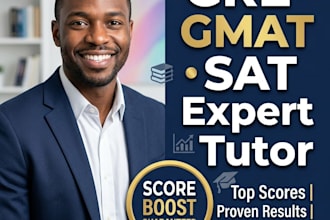 be your online expert tutor for gre, gmat and sat